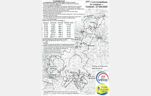 Carte parcours rando VTT Les Contreforts du Luberon à Cadenet 27/04/2025